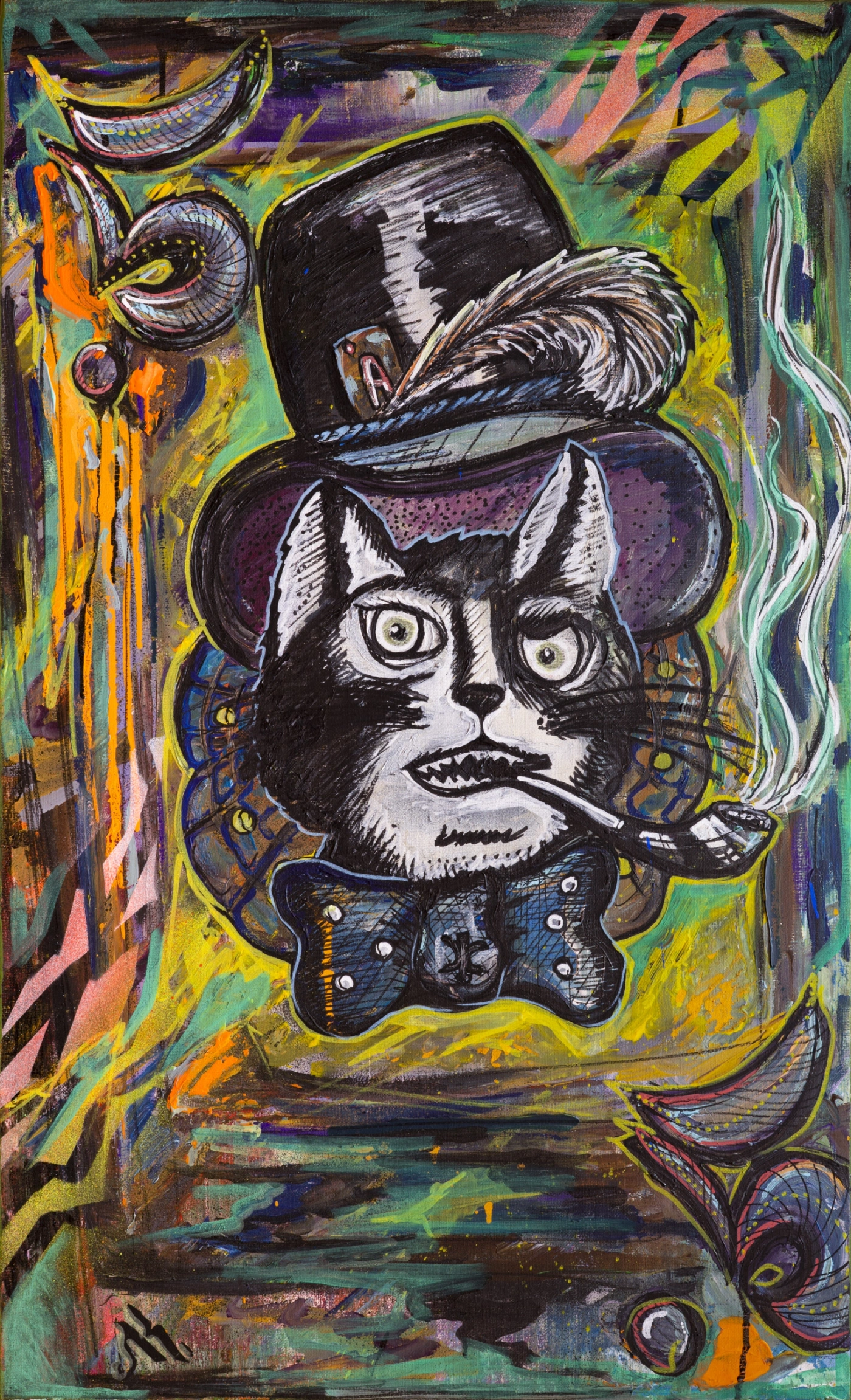 Cat No. 5 — limited edition print by Leo Hydra Studio